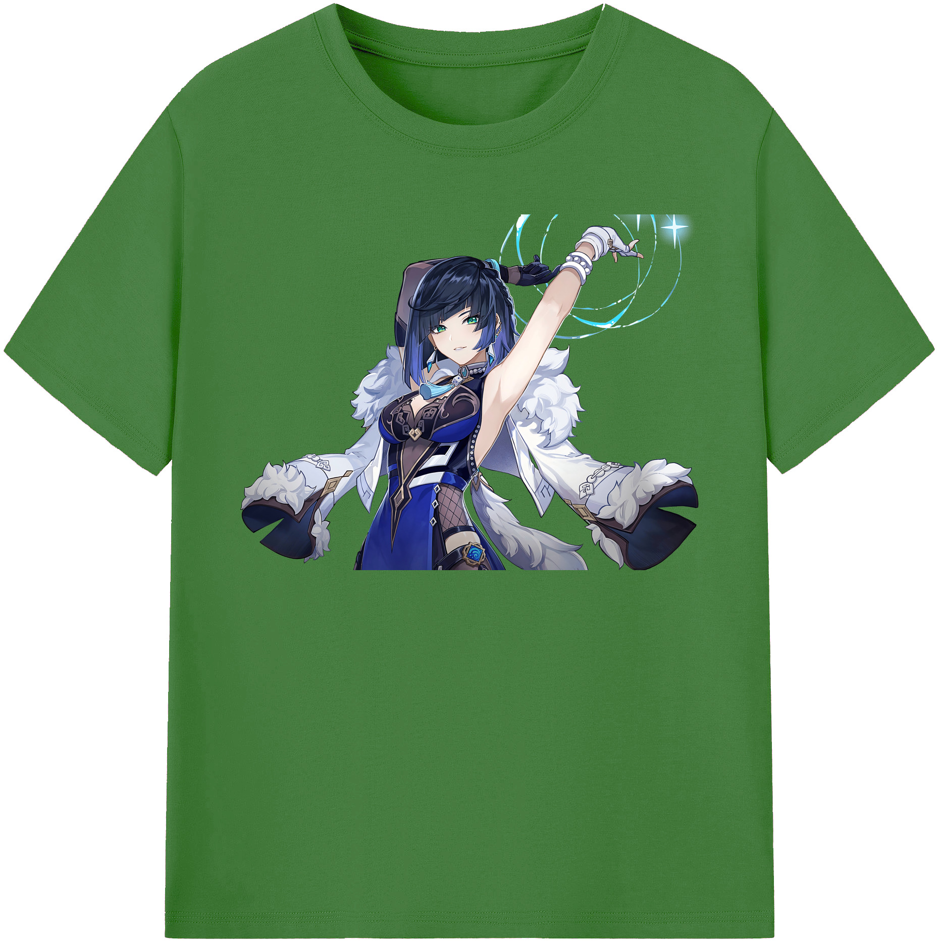 げんし神 夜兰 やらん genshin Yaran レディースカジュアルプリントTシャツ（綿100％）